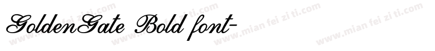 GoldenGate Bold font字体转换
